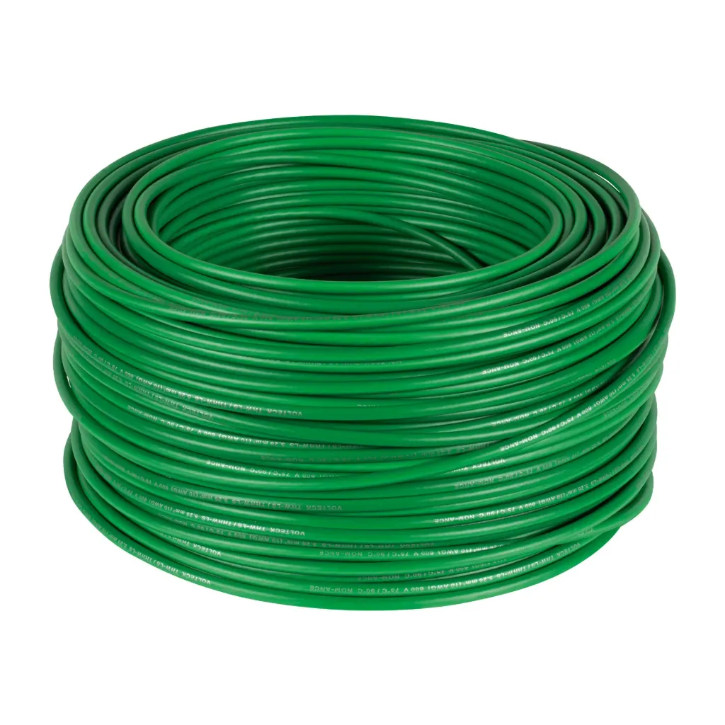 CABLE ELECTRICO CALIBRE 10 COLOR VERDE METRO VOLTECK (TRUPER) 46063