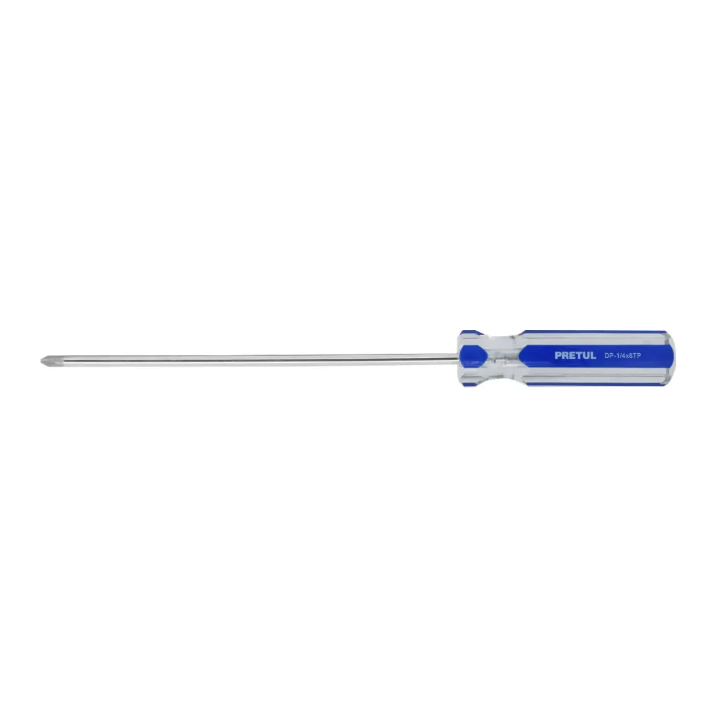 DESARMADOR CRUZ MANGO PVC 1/4 X 8" PRETUL (TRUPER) 21475