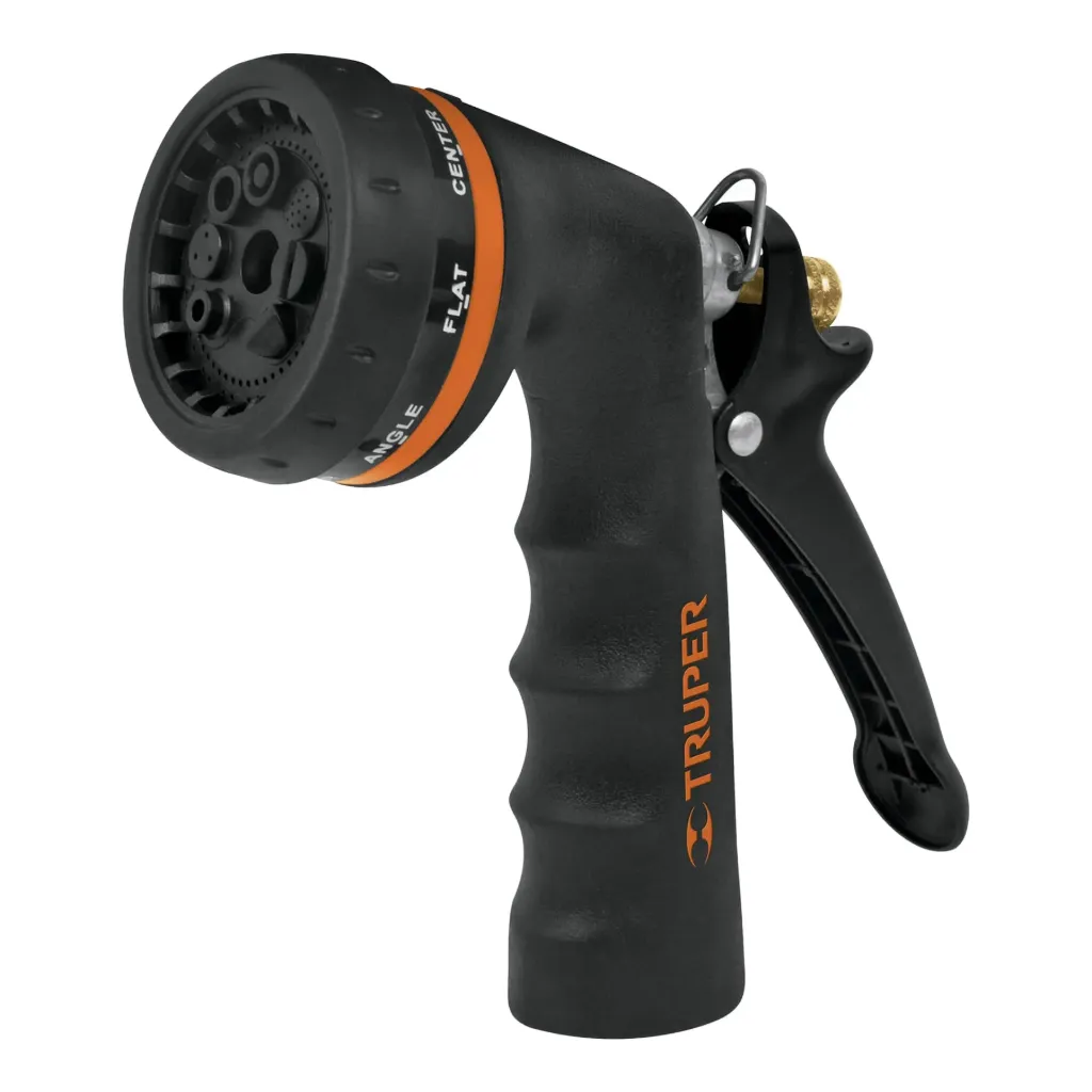 PISTOLA DE RIEGO METALICA CON REC 8 FUNCIONES TRUPER 18477
