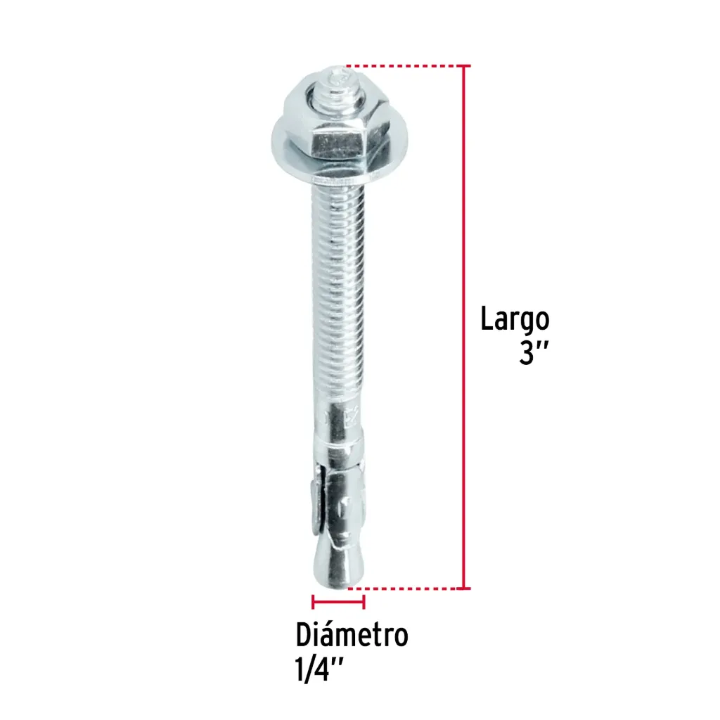 TAQUETE ARPON 1/4" x 3" FIERO (TRUPER) 46659