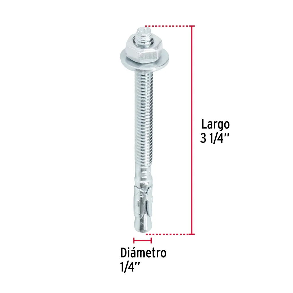 TAQUETE ARPON 1/4" x 3¼" FIERO (TRUPER) 46660