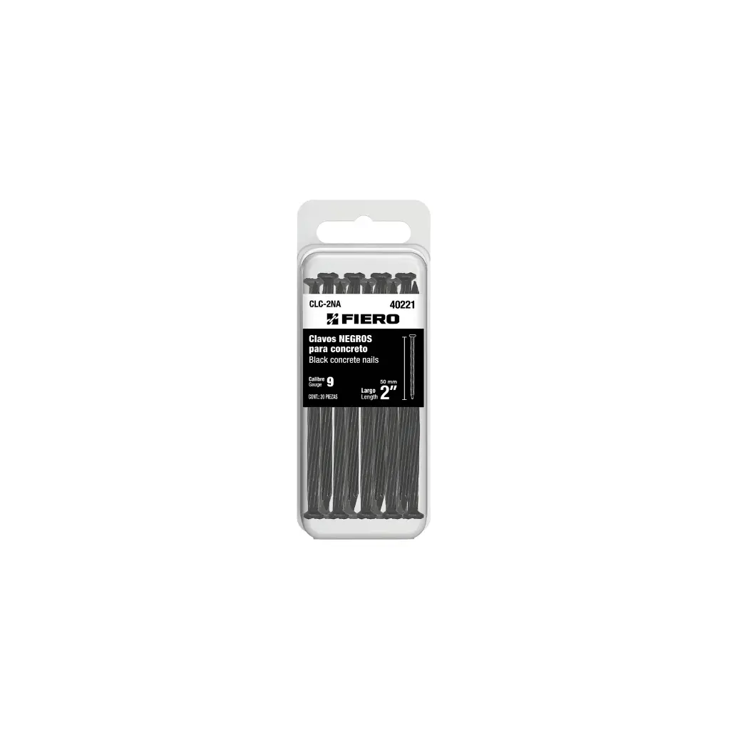 CLAVO PARA CONCRETO 2" BLISTER 20 PZS FIERO (TRUPER) 40221