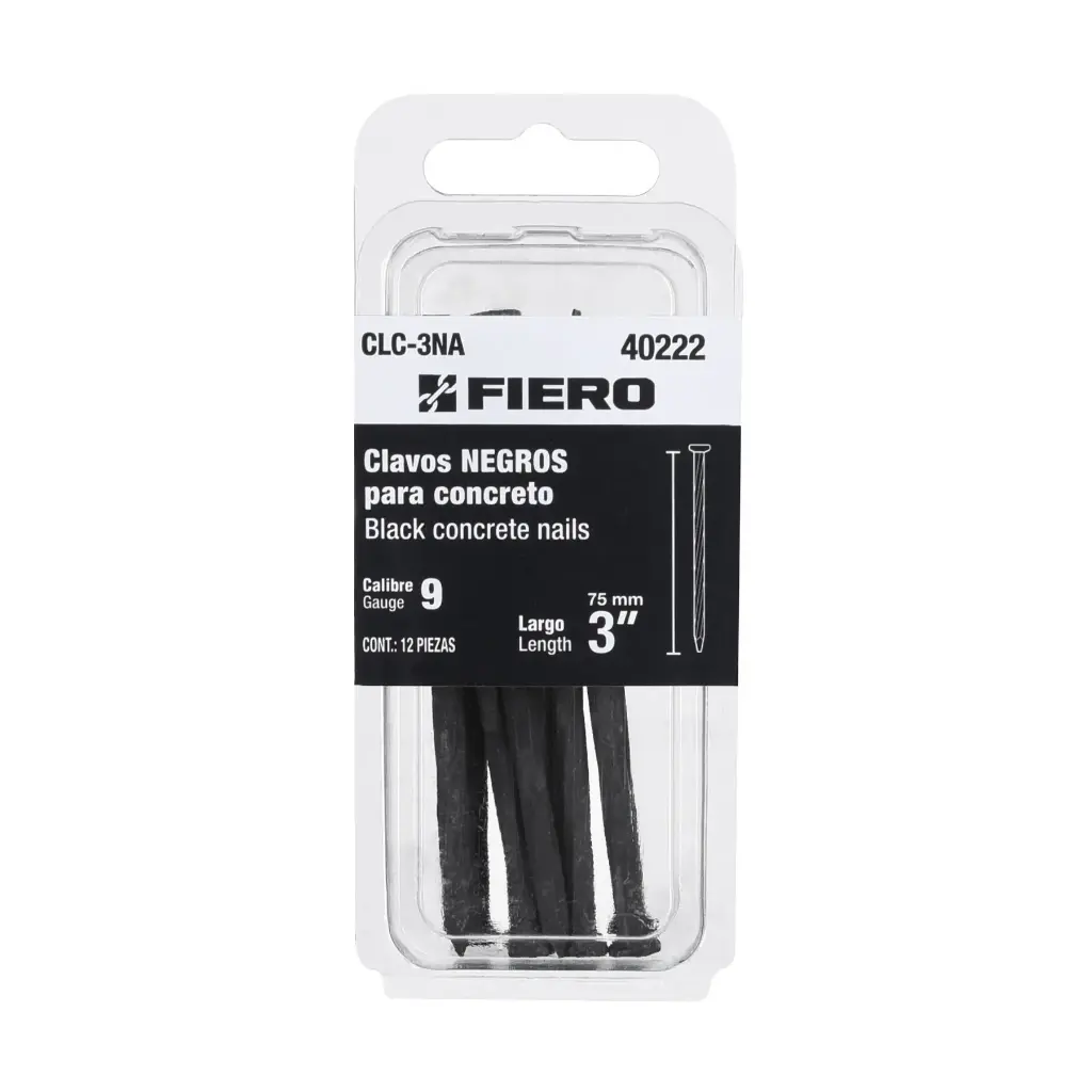 CLAVO PARA CONCRETO 3" BLISTER FIERO (TRUPER) 40222